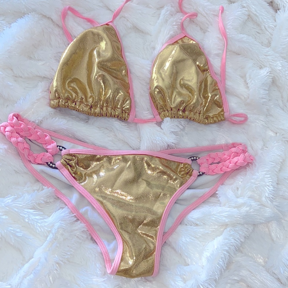 Gold Cheeky Bikini